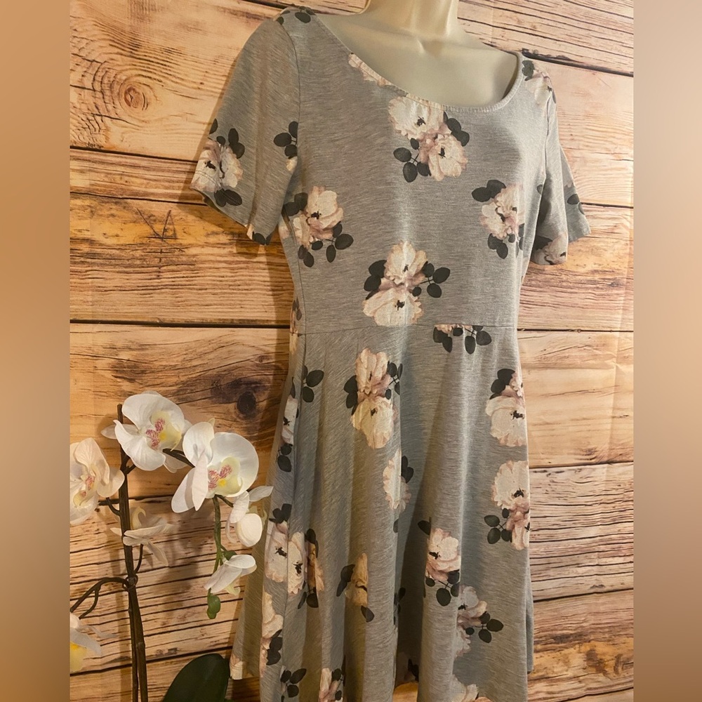 Divided Floral Skater Dress